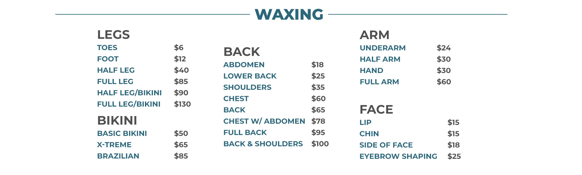 Waxing Services